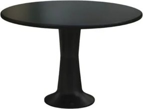 Mesa Redonda Luna 100cm em Polipropileno Preto Acrilys