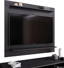 Painel para TVs até 50 Linden MDP/BP com 2 Prateleiras Preto G96 - Gran Belo