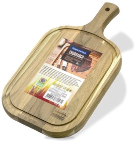 Tábua Madeira 40cm Churrasco Alimentos Tramontina Gourmet Com Alça