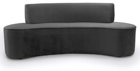 Sofá 4 Lugares Porto D07 230cm para Sala Living Veludo Cinza - D'Rossi