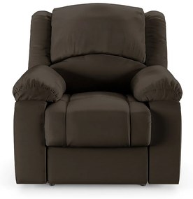 Poltrona do Papai Reclinável Sala de Cinema Madrid Elétrica Touch Massagem USB PU Marrom  G23