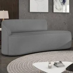 Sofá 2 Lugares Para Sala 140cm Orgânico Wendi Linho Grafite I01  - Mpo
