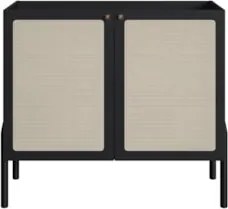 Balcão Aparador Buffet Cantinho do Café Pés Madeira Arlo A10 Nero/Pret