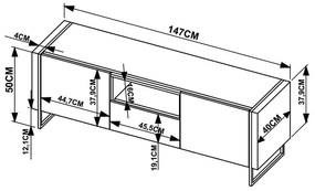 Rack Tv Multifuncional 2 Prateleiras Em Mdf - Thassos Branco