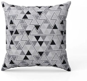 Capa para Almofada Tecido Estampado Triângulo Preto e Branco D96 42x42 cm - D'Rossi