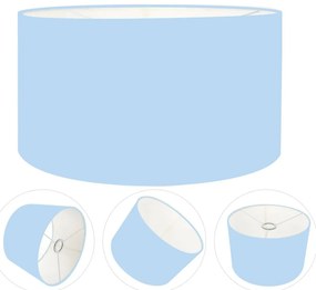 Cúpula Abajur Cilíndrica Cp-7027 Ø55x30cm Azul Bebê