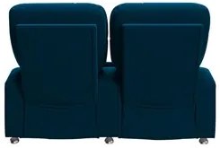 Poltrona Reclinável Para Cinema 2 Lugares Praddo FH9 Veludo Azul Marin
