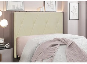 Cabeceira Cama Box Casal 140 cm Aquilla Veludo S04 - D'Rossi - Bege