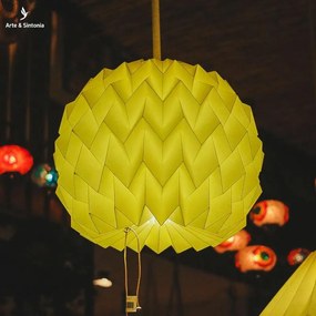 Luminária Pendente em Papel Origami