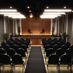 Kit 4 Cadeiras Hoteleiras Auditório Empilhável Linho Z33 Preto - Mpoze