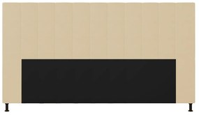 Cabeceira Malibu Para Cama Box King 195 cm Corino - D'Rossi - Bege
