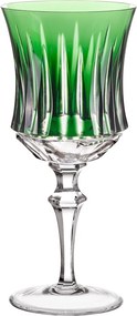 Taça de Cristal Lapidado P/ Vinho Tinto 345ml - Verde Escuro Verde Escuro