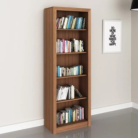 Armário Estante Alto para Escritório Home Office ME4104 MDP Amendoa G69 - Gran Belo