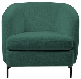 Poltrona Decorativa Salem Pés Metálicos Bouclê Rústico Azul Aquamarine G92 - Gran Belo