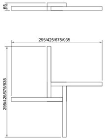 Plafon Dora 29,5X29,5Cm Led 16,4W Bivolt | Usina 19265/29 (PT - Preto Texturizado, 3000k)