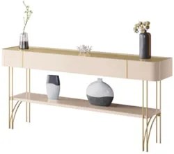 Aparador Para Sala de Estar Pés de Aço Gianni Off/Champanhe H01 - Mpoz