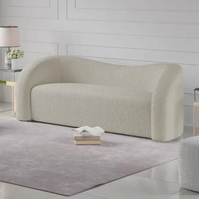 Sofá Curvo 3 Lugares Orgânico Sala Recepção Escritório Coréia 200cm Linho