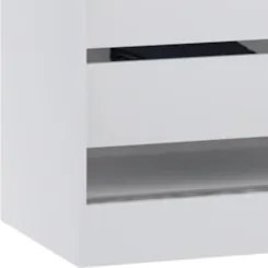 Guarda Roupa Solteiro 134cm Espelho Taiga Branco/Cinnamon L01 - Mpozen