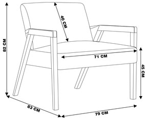 Kit 02 Poltronas Decorativas Sala de Estar Dux com Detalhe em PU Sintético Marrom G66 - Gran Belo