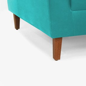 Namoradeira Decorativa Gabriela Suede Azul Tiffany