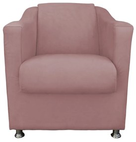 Poltrona Decorativa Cecilia Suede Crepe