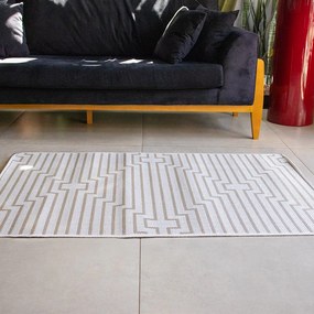 Tapete para Sala de Estar 100x150 cm Dupla Face Nozes  São Carlos T01 - D'Rossi