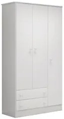 Guarda Roupa Infantil Doce Sonho 3 Portas Branco - Qmovi
