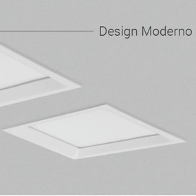 Embutido Quadrado Recuado 17X17Cm Led 18W 4000K Bivolt - Branco / Down...
