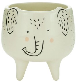 Cachepot Vaso Decorativo de Cerâmica Elefante Charmoso