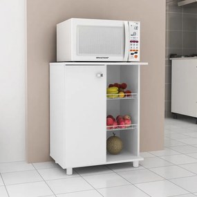 Balcão de Cozinha Fruteira Multifuncional Branco
