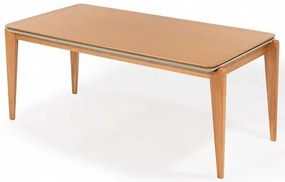 Mesa Jantar Retangular Oliva Base Verniz Mel 160cm - 78480 Sun House