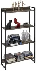 Estante Livreiro Dynamica Industrial 80cm 4 Prateleiras C08 Carvalho D