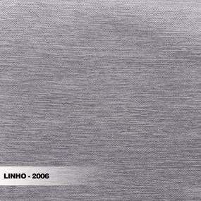 Sofá Decorativo 3 Lugares 250cm Pés em Madeira Buzz Linho Cinza G63 - Gran Belo