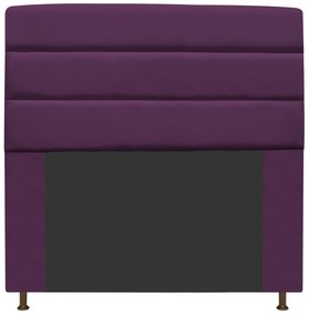 Cabeceira Estofada Turim 195 cm King Size Suede Roxo - ADJ Decor