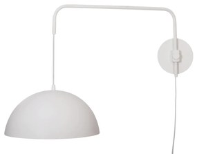 Arandela Yoná 32X65,7X40,9Cm 1Xe27 Braço Haste E Cúpula Alumínio - Usi... (BT - Branco Texturizado)