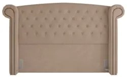 Cabeceira Cama Box Casal Queen 160cm Provença Z37 Veludo Bege - Mpozen