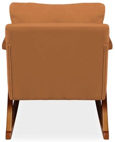 Poltrona Mona Amber Balanço Veludo Telha