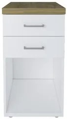 Conjunto Escritório Home Office 4 Peças Sharp A06 Olmo/Branco - Mpozen
