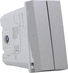 Interruptor Simples Modulo Duplo Aluminium 10A Orion Class