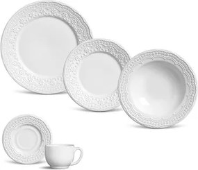 Aparelho de Jantar 30 Peças Madeleine Branco Porto Brasil