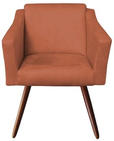 Poltrona San Marino Decorativa Suede Telha