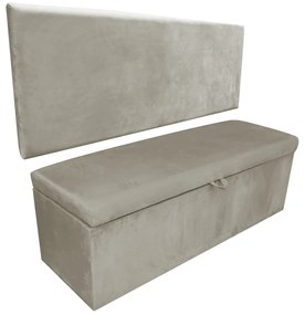 Kit Calçadeira e Painel Clean 140 cm Suede Marrom Rato D'Rossi