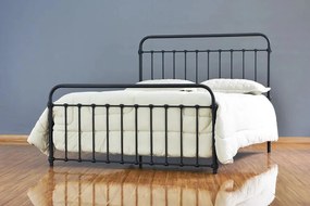 Cama de Ferro Patente Casal Comum - Preto fosco