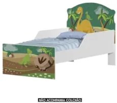 Mini Cama Infantil 148x68cm Com Proteção Lateral Dinossauro K06 - Mpoz