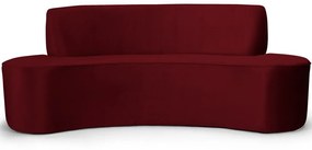 Sofá 3 Lugares Sala de Estar 180 cm Bélgica Veludo Marsala G15 - Gran Belo