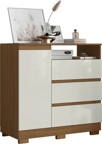 Cômoda Quarto com 1 Porta Sapateira 97cm Tayna Atacama/Off White A09 - D'Rossi