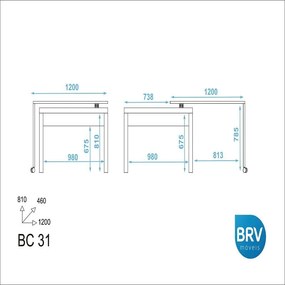 Mesa escrivaninha Para Computador Bc 31 - Branco