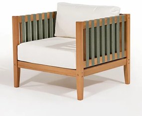 Poltrona Aurora Almofada Areia Fita Oliva Base Mel - 78430 Sun House