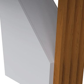 Mesa de Jantar Tampo com Vidro Lita 120 cm Off White Base Ypê - D'Rossi