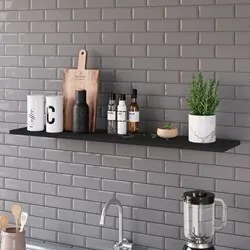 Prateleira Flutuante Para Cozinha Kit 4 com Suporte Invisível 91cm Yar